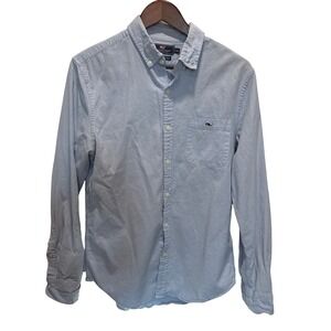 Vineyard Vines Slim Fit Tucker Shirt Light Blue Button Down Collar Mens M